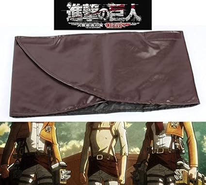 CoolChange Attack on Titan braune PU Leder Hüft Schärpe / Dienstgurt der Militär Uniform Cosplay