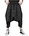 ELLAZHU Men Fashion Drop Crotch Plaids Print Jogging Pants GYM154