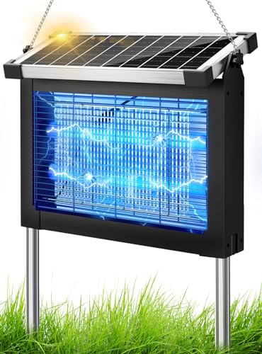 Anysun Solar Insektenvernichter, 4500V Mückenlampe Außen mit 4000mAh Akku