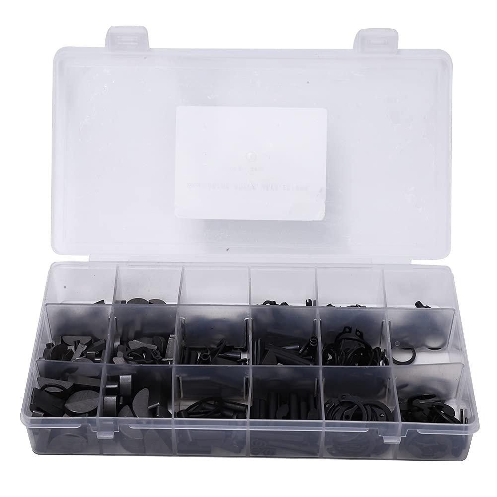 450Pcs Spring Pin, Half-Round Key Spring Pin Clip Spring Electronic Clip Kit Hardware Fastener Kit for Parts Connection Assembly