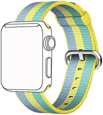 FACTEK for Apple Watch Band,Woven Nylon Strap Buckle Sports Watch Bands 38mm Pollen
