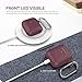 AhaStyle Upgrade Silicone Case Protective Cover [Front LED Visible] Compatible with Apple AirPods 2 & 1 (Burgundy)