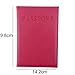 Honbay 2PCS Artificial Leather Passport Holder Cover Passport Case for Men and Women