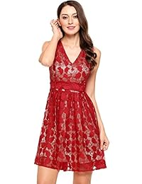 beyove clásico de la mujer sin mangas encaje de flores Pajarita, cóctel Vestido de fiesta de noche