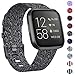 KIMILAR Woven Band Compatible with Fitbit Versa/Fitbit Versa 2/Fitbit Versa Lite Edition, Large Small Woven Fabric Breathable Men Women Versa Replacement Band for Versa Smartwatch
