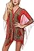 Zeagoo Womens Chiffon Caftan Poncho Tunic Cover Up Top Summer Spring Many Styles, One Size, Red