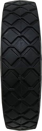 Shepherd 9611 7-Inch Semi-Pneumatic Rubber Replacement Tire Plastic Wheel 1/2 view 4
