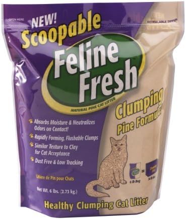 Feline Fresh Scoopable Clumping Pine Cat Litter by Feline Fresh