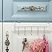 COLIBYOU 3 Packs Over The Cabinet Door Hooks, 5 Hooks Organizer Rack - Wardrobe Hanger - Kitchen Office Storage, Chrome Finish
