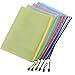 SUBANG 12 Packs New Design Zipper File Bags in A4 Sizes, File Holders with Grid Travel Pouch,6 Assorted Colors