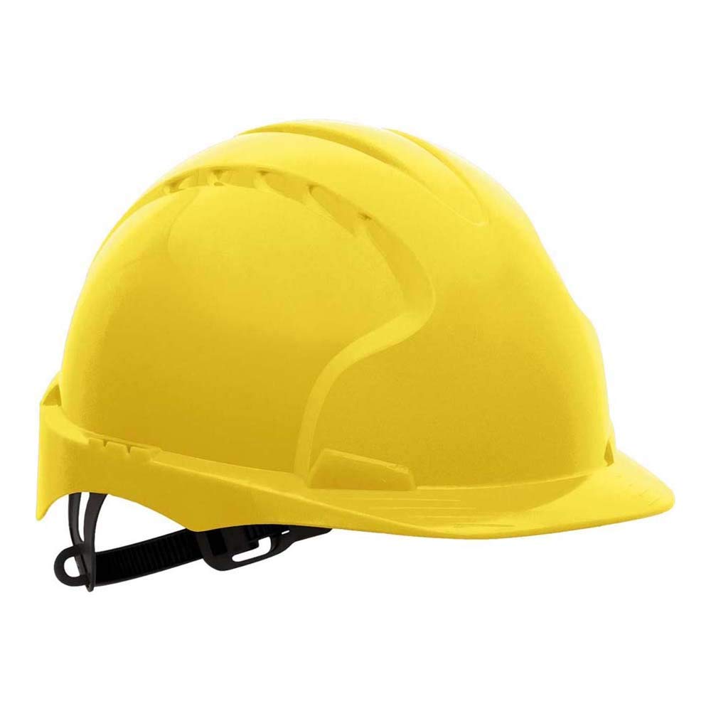 JSP EVO3 HDPE Safety Helmet with OneTouch Slip Ratchet Yellow (AJE160-000-200)