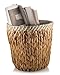 Francois et Mimi Personal Natural Woven Water Hyacinth Wicker Waste Basket 10