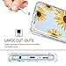 GUAGUA Galaxy S10 Plus Case Samsung S10 Plus Case Clear Transparent Sunflower Floral 3 in 1 Hybrid Hard PC Soft Rubber Cover Shockproof Protective Phone Case for Samsung Galaxy S10 Plus Yellow