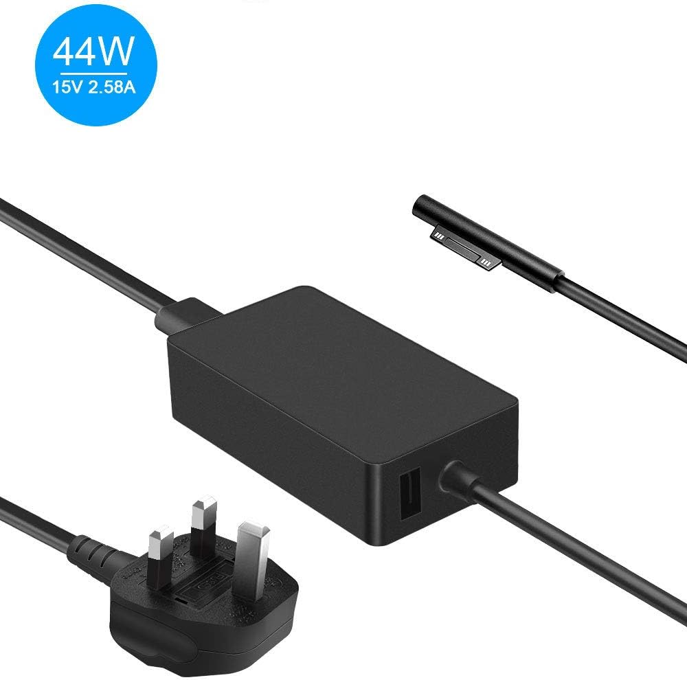 44W Surface Pro Charger, aifulo 44W 15V 2.58A Power Supply Compatible with Surface Pro 3 4 5 6 7 X, Laptop 1/2/3, Surface Go 1/2 & Surface Book
