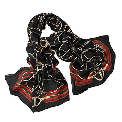 Women's 100% Luxury Neck Scarves Long 26"x 70" Floral Headscarf for Girls Ladies Women's 100% Luxury Neck Scarves Long 26"x 70" Floral Headscarf for Girls Ladies