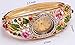 JSHE Womens Fashion Flower Bangle Style Bracelet Rhinestone Round Dial Analog Quartz Wrist Watch (Multi-Colored)