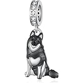 SVODEA German Shepherd Gifts 925 Sterling Silver German Shepherd Charm Cute Animal Dog Jewelry Gifts for Women