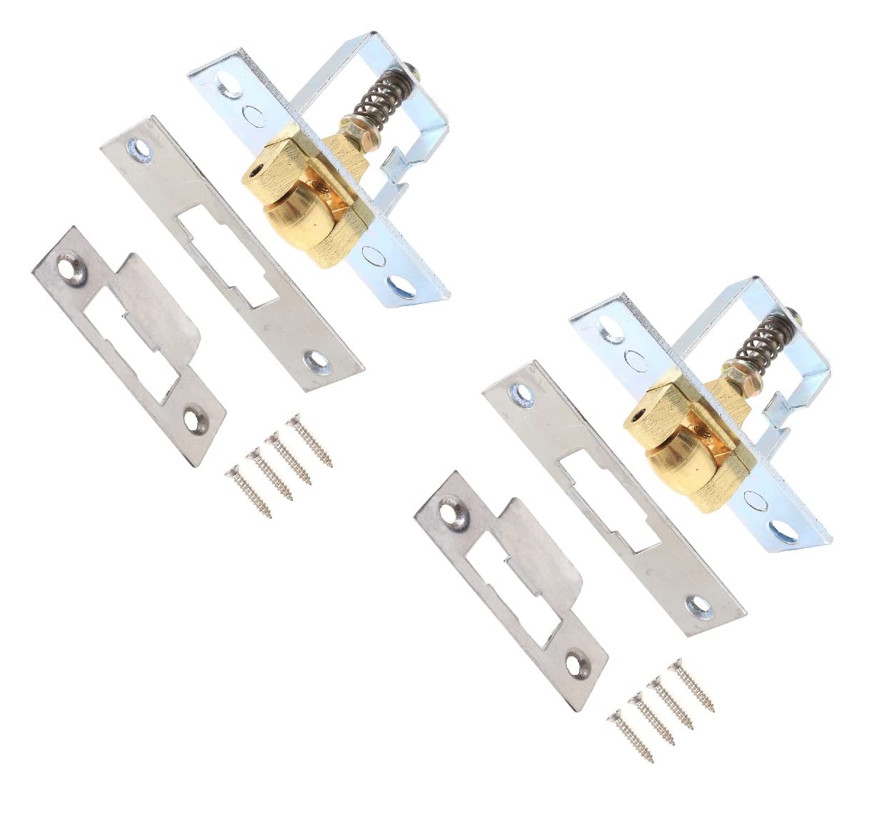 TERF® Heavy Duty Adjustable Roller Catch Mortice Door Latch Spring Ball Door Latches including Fixing Screw - Pack of 2