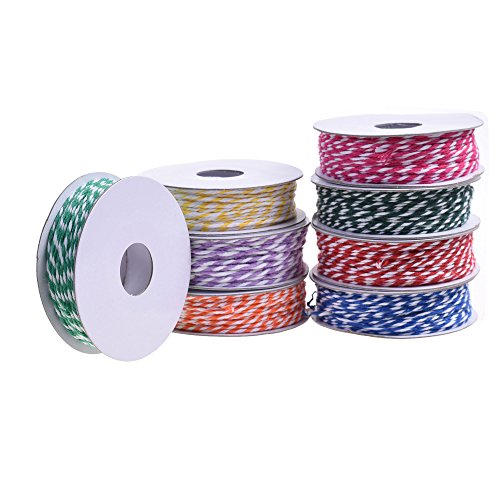 image for CM COSMOS 20 Yards Colorful Cotton Twine Cord for DIY Crafts Making De