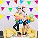Super Z Outlet 100 Foot Long Multicolored Plastic Pennant Party Rainbow String Curtain Banner for Decorations, Birthdays, Event Supplies, Festivals, Children & Adults
