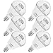LOHAS Globe Bulbs LED G14, Daylight Light 5000K E12 Base Bulb 40W Equivalent, Clear Effect Candle Bulb 5W 120V, Not Dimmable 450 Lumens Tiny Bulb for Ceiling Fan Kitchen Chandelier, 6 Pack