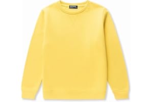 DOTDOG Unisex Youth Soft Brushed Fleece Basic Crewneck Pullover Sweatshirt for Boys or Girls (Age 3-12 Years)