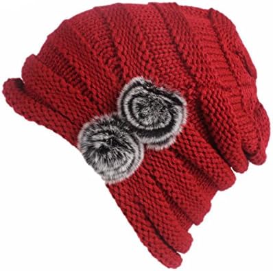 TTjII Twist Pleated Hair Wrap Stretch Turban,Abbey Cap Women's Knit Chemo Hat Snood Beanie Scarf, Turban Headwear for Cancer Patients,Soft Sleep Hats m8 (red)
