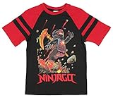Lego Ninjago Black and Red Boys Short Sleeve Graphic Shirt (X-Small 4/5)