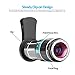 Vorida Cell Phone Camera Lens Kit, 12X Telephoto Lens Clip-on Lenses Phone Lens with Fisheye Lens, Compatible for iPhone X 8 7 6 Plus iPad Samsung etc. Smartphone