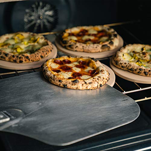 Pizzacraft PC0003 8" Round Ceramic Mini Baking/Pizza Stones, Set of 4