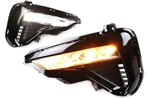 Dreamseek LED DRL Fog Light Bezel for Kia Optima K5 SX SXL 2019 2020 2021 4th Gen Daytime Running Light Assembly Front Driving Lamp with Turn Signal