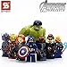 8pcs/Set Super Heroes Marvel Assemble Avengers DC Hulk Captain America Minifigures Building Blocks Sets Bricks Mini Figures Toys