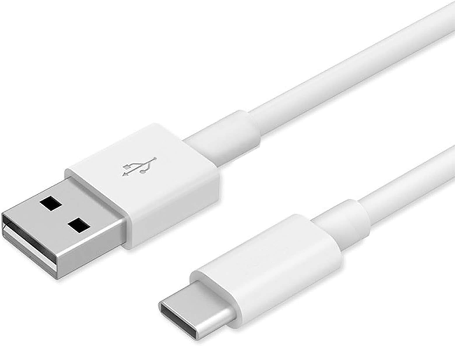 NoveltyThunder 2 Metre White Compatible For Samsung Galaxy A50 - USB-C Sync Charger Charging Power Cable Lead (2M, White)