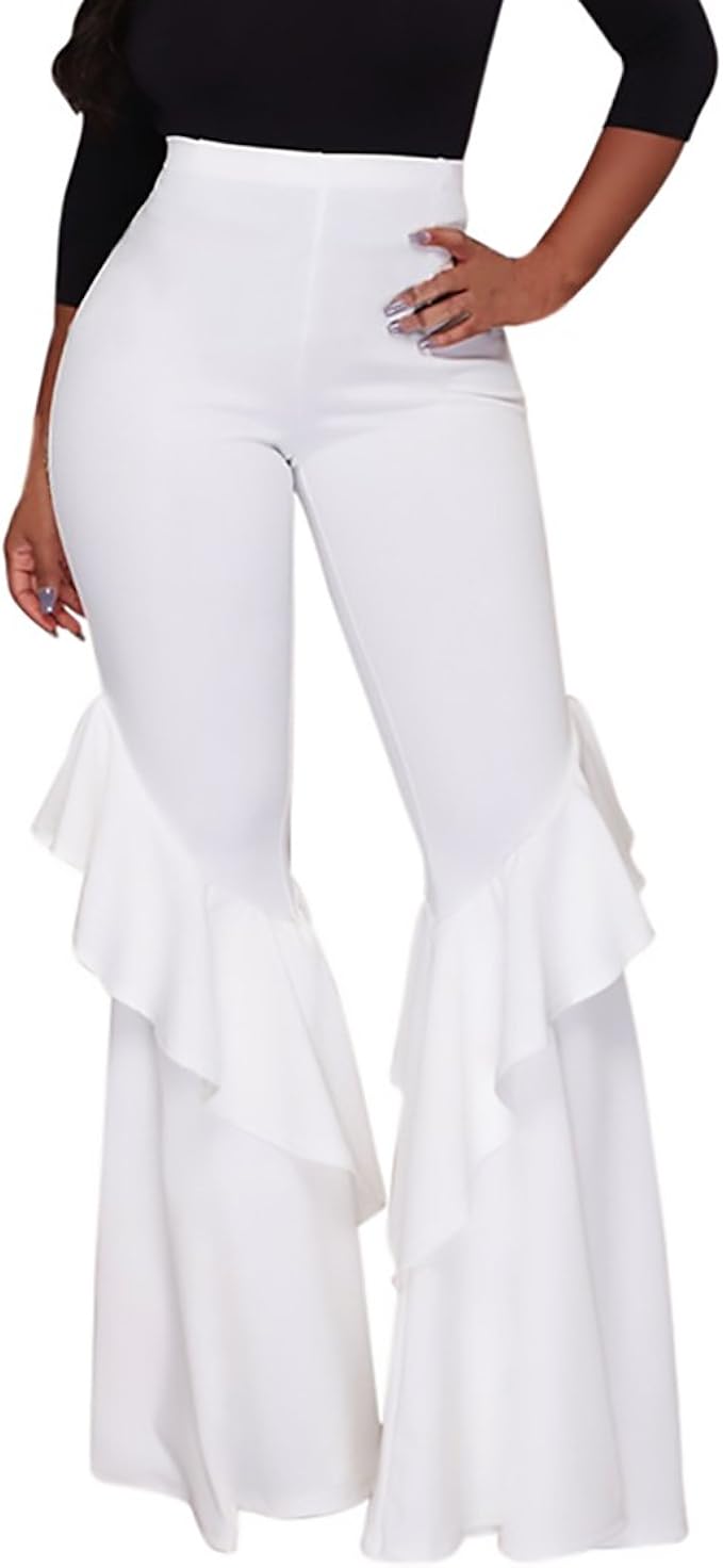 Donna Misto Lino Pantaloni Larghi Casual Gamba Larga Traspirante Estivo