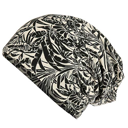 HONENNA Flower Printed Cotton Beanie Women Turban Headband Chemo Cap (2 Pack Set 14)