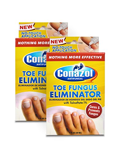 2 Pack Conazol Toe Fungus Eliminator with Tolnaftate 1% Clinically Proven to Cure and Prevent Foot Fungus and No-Touch Applicator Helps Stop Infection