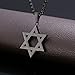 U7 Men Black Star of David Necklace Pendant Jewish Jewelry with 22 Inch Chain