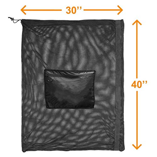 image for IPENNY Extra Large Waterproof Mesh Equipment Duffel Bag with Beside Po
