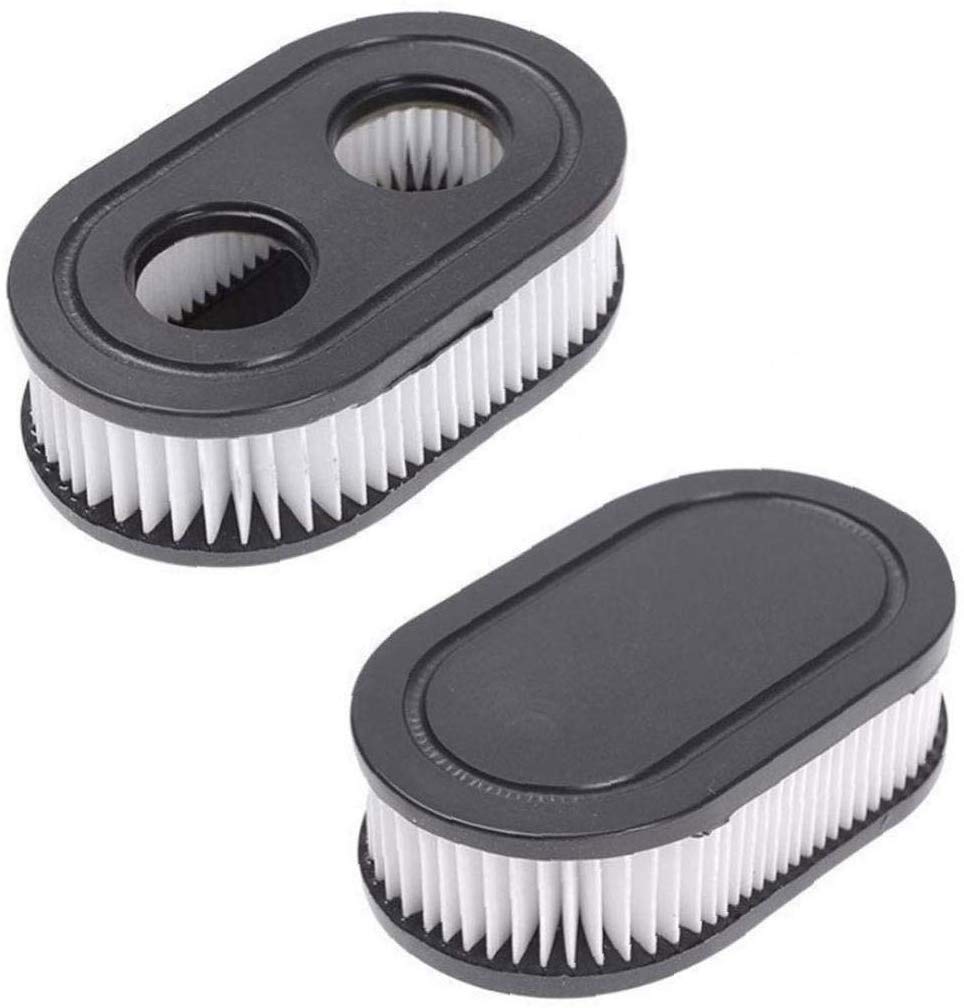 OFKPO 2 Pcs Oval Air Filter Lawn Mower Air Filter Lawn Mower Engine Parts Air Filter For 593260 798452 Walk-Behind Lawn Mower (Black)