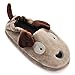 ESTAMICO Toddler Boys' Brown Rubber Sole Anti-Skid Winter Doggy Slippers