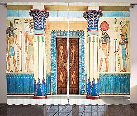 Amazon Com Ambesonne Egyptian Decor Collection Ancient Egyptian