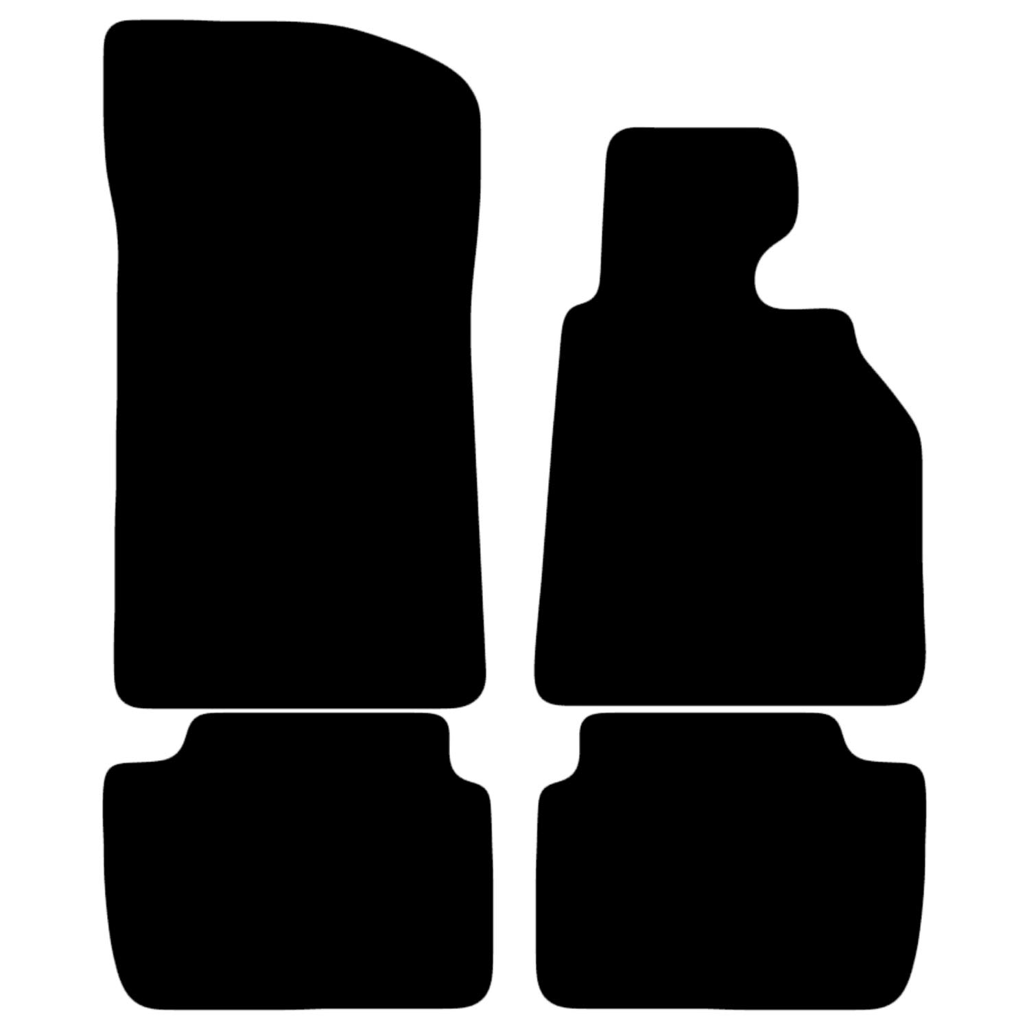 Carsio Carpet Car Mats For BMW 3 Series E46 2dr Coupe 4 Piece Set Tailored Fit Floor Mat Complete Accessory Black Custom Fitted - All Weather, Anti-Slip Backing & Black Trim