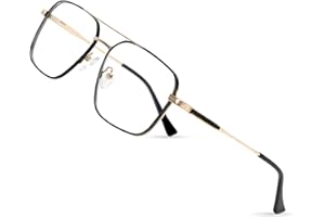 Saraudy Clear Lens Glasses for Men, Lightweight Mens Eyewear Frame, Business Style Non Prescription Glasses, Lens Replaceable