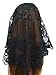 Anna Veils Chapel Catholic Veil Spanish Lace Mantilla Medium - Margaret (Black)