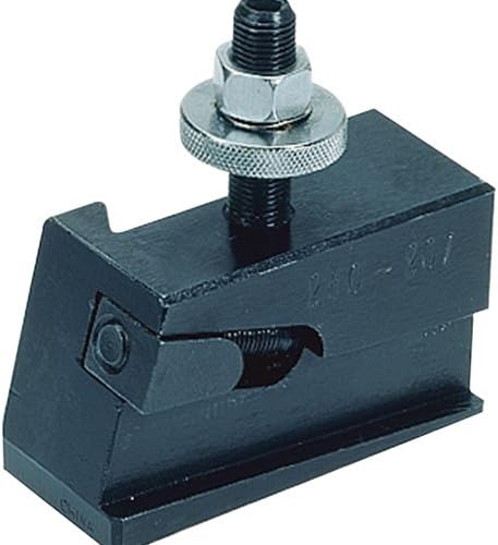 PHASE II #7 Universal Parting Blade Holder - Model .: 250-107 SERIES: #1 OVERALL HEIGHT OF TOOLHOLDER: 1-1/2" Height Bottom Of Holder To Top Of Blade: 13/16" Blade Width: 3/16"