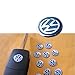 Bross BDP525 2 Pieces Car Key Logo Auto Emblems Dia:1.4cm Car Styling Sticker, Blue Color for VW Golf Rabbit Bora Polo Touran Tiguan Jetta Passat