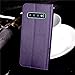Galaxy S10 Plus Case, Samsung S10 Plus Wallet Case, [Flower Embossed] PU Leather Flip Protective Case Cover with Card Holder and Stand for Samsung Galaxy S10+ Plus 6.4 inch 2019 (Purple)