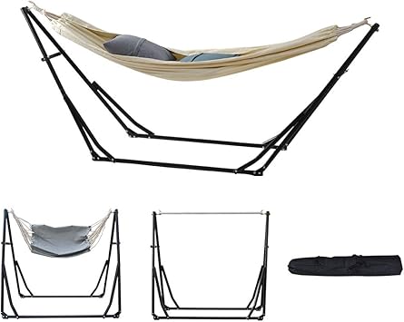 Amazon Takimi 自立式ハンモック3way ハンモック 折りたたみ 自立式 スタンド フレーム クロス クッション セット チェア 折り畳み式 収納 携帯便利 ハンギングチェア ハンガーラック キャリーバッグ付 室内 室外 兼用 キャンぴ アウトドア インテリア おしゃれ 一人