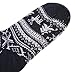 Dosoni Women's Super Warm Deer Fleece Lining Knit Christmas Knee Highs Stockings Slipper Socks (Black)