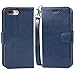 Arae Premium PU Leather Wallet Case with Kickstand and Flip Cover for iPhone 7 Plus / iPhone 8 Plus 5.5 inch - Navy Blue